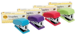 Marbig Stapler Mini W/STAPLES 26/6 Assorted Colours (Each)