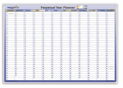 Collins Writeraze Planner Perpetual Year 700x1000mm (Each)