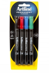 Artline Marker Supreme Permanent 1.0mm Assorted PK4 (Each)