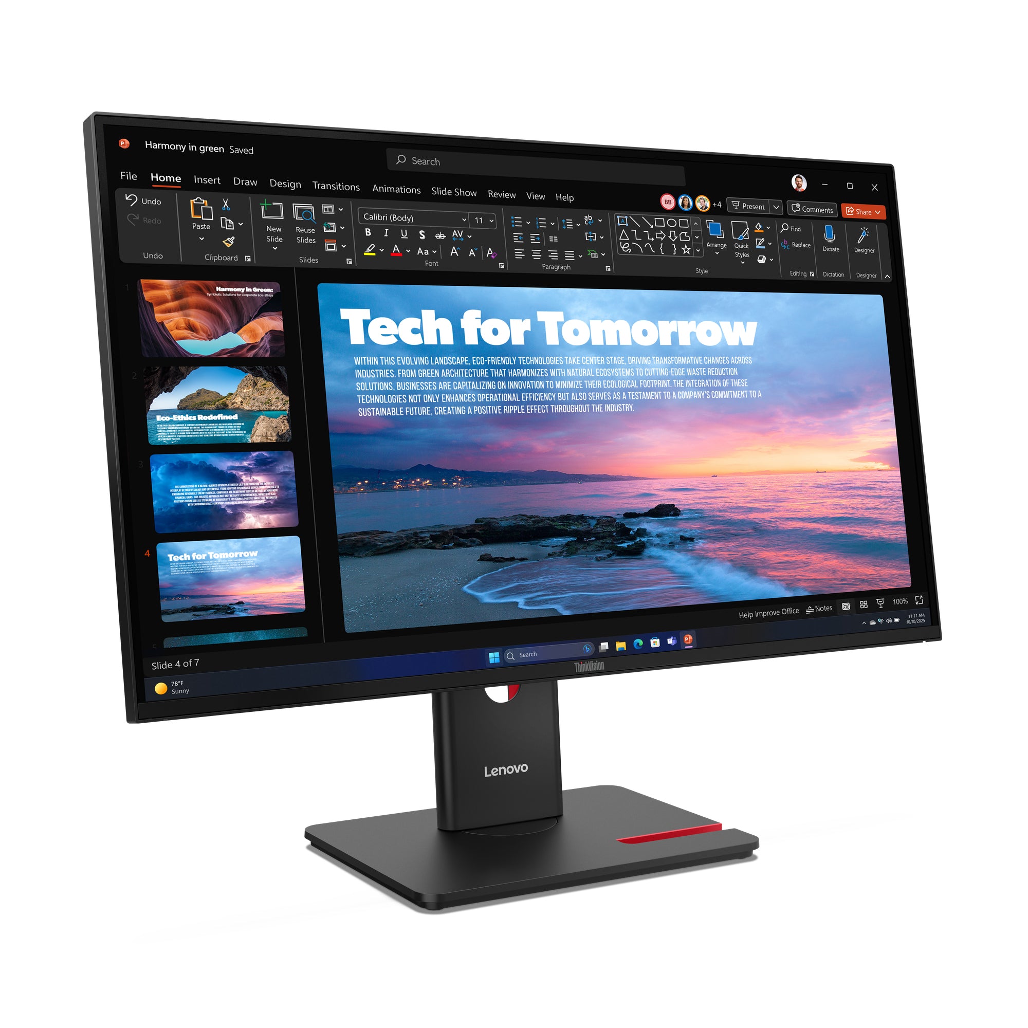Lenovo ThinkVision T27QD-40 computer monitor 68.6 cm (27") 2560 x 1440 pixels Quad HD LED Black