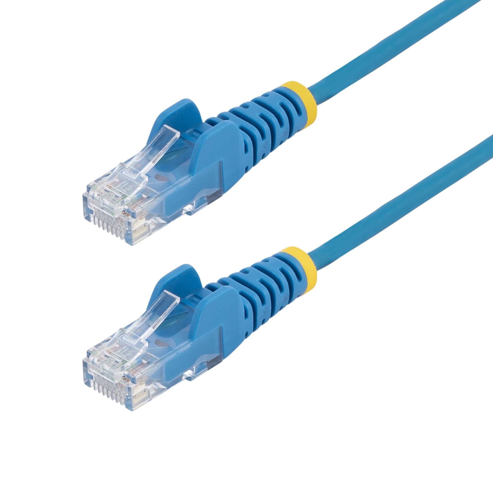 StarTech.com 7m Blue Slim CAT6 Ethernet Cable, Snagless, 100W PoE, UTP, LSZH, 28AWG Pure Bare Copper Wire, Slim RJ45 Network Patch Cord w/Strain Reliefs, Fluke Tested