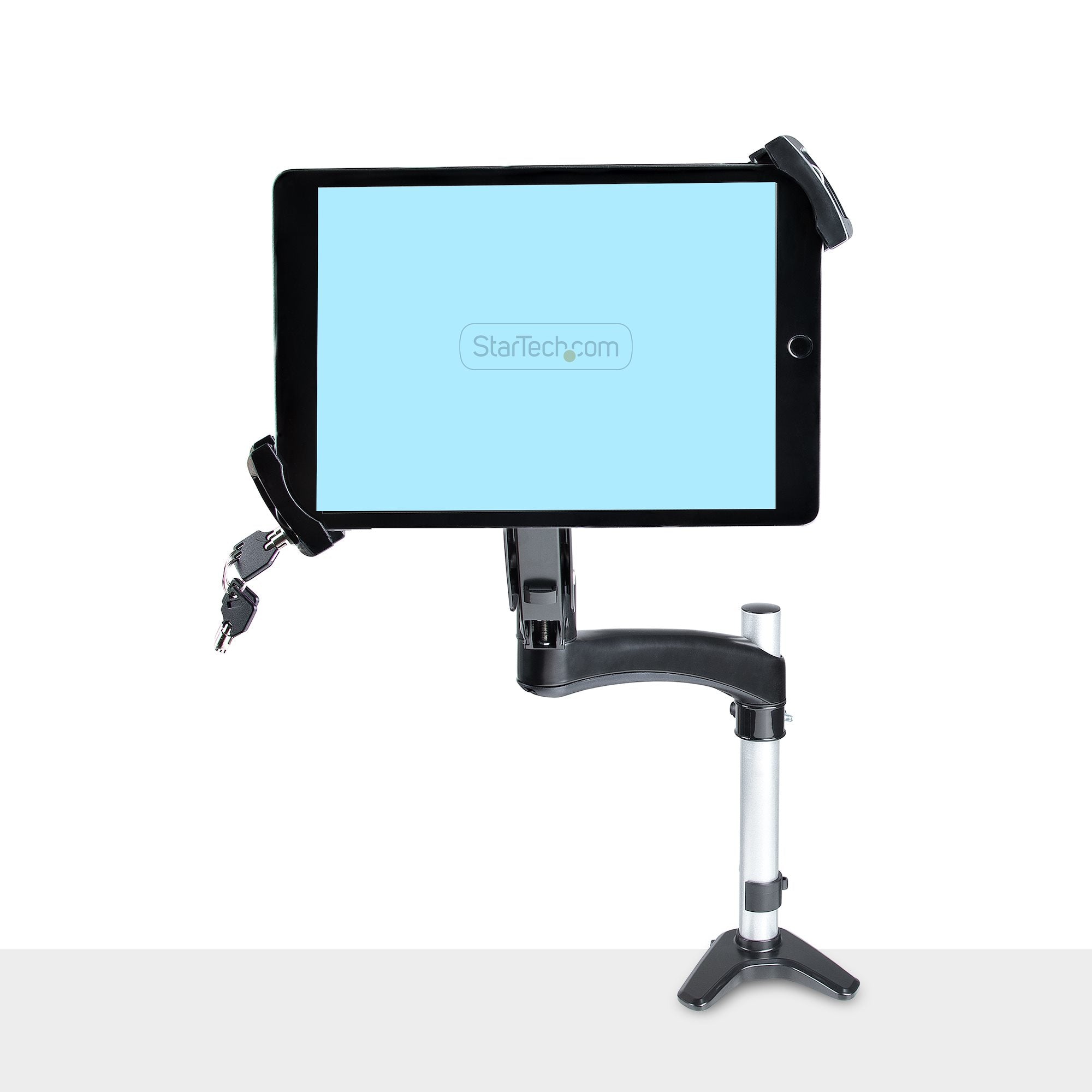 StarTech.com VESA Mount Adapter for Tablets 7.9 to 12.5in - Up to 2kg (4.4lb) - 75x75/100x100 VESA Patterns - Universal Anti-Theft Tablet VESA Mount Clamp - Secure Tablet Mount - Black
