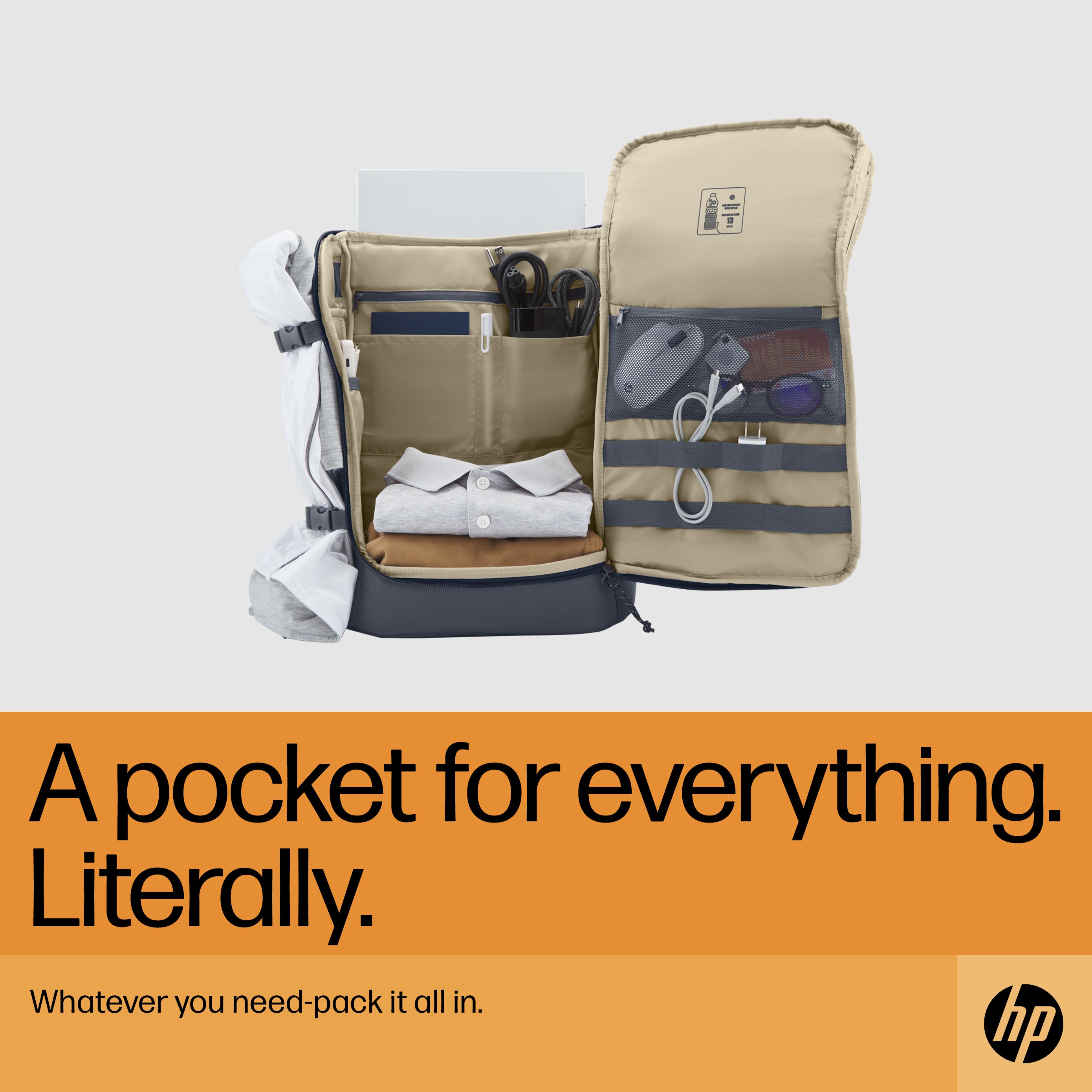 HP Travel 25 Liter 15.6 Iron Grey Laptop Backpack