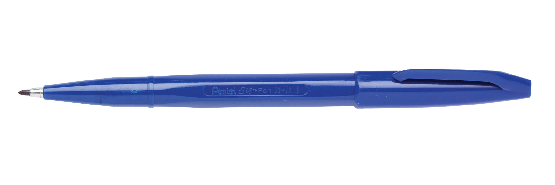Pentel Pen Fineliner 0.8mm Sign Pen Bullet Point S520 Blue Bx12 (Each)