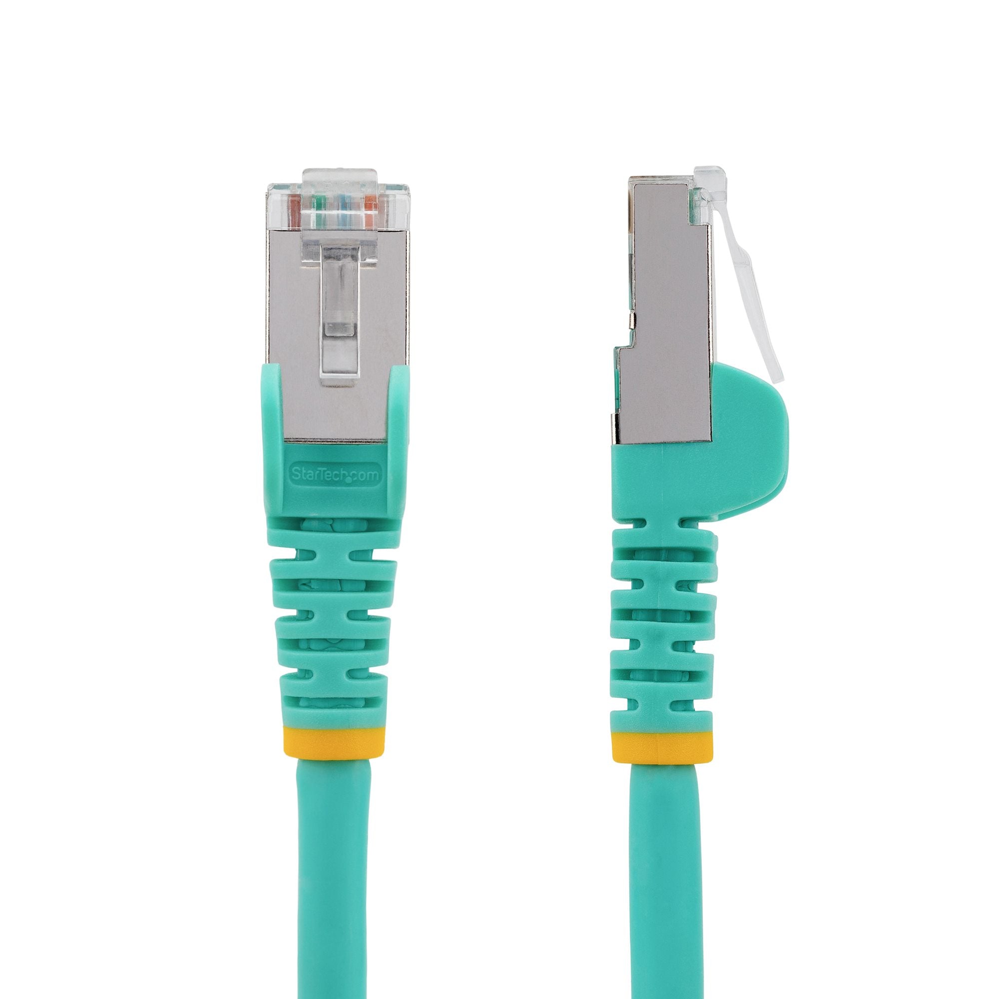 StarTech.com 10m CAT6a Ethernet Cable - Aqua - Low Smoke Zero Halogen (LSZH) - 10GbE 500MHz 100W PoE++ Snagless RJ-45 w/Strain Reliefs S/FTP Network Patch Cord