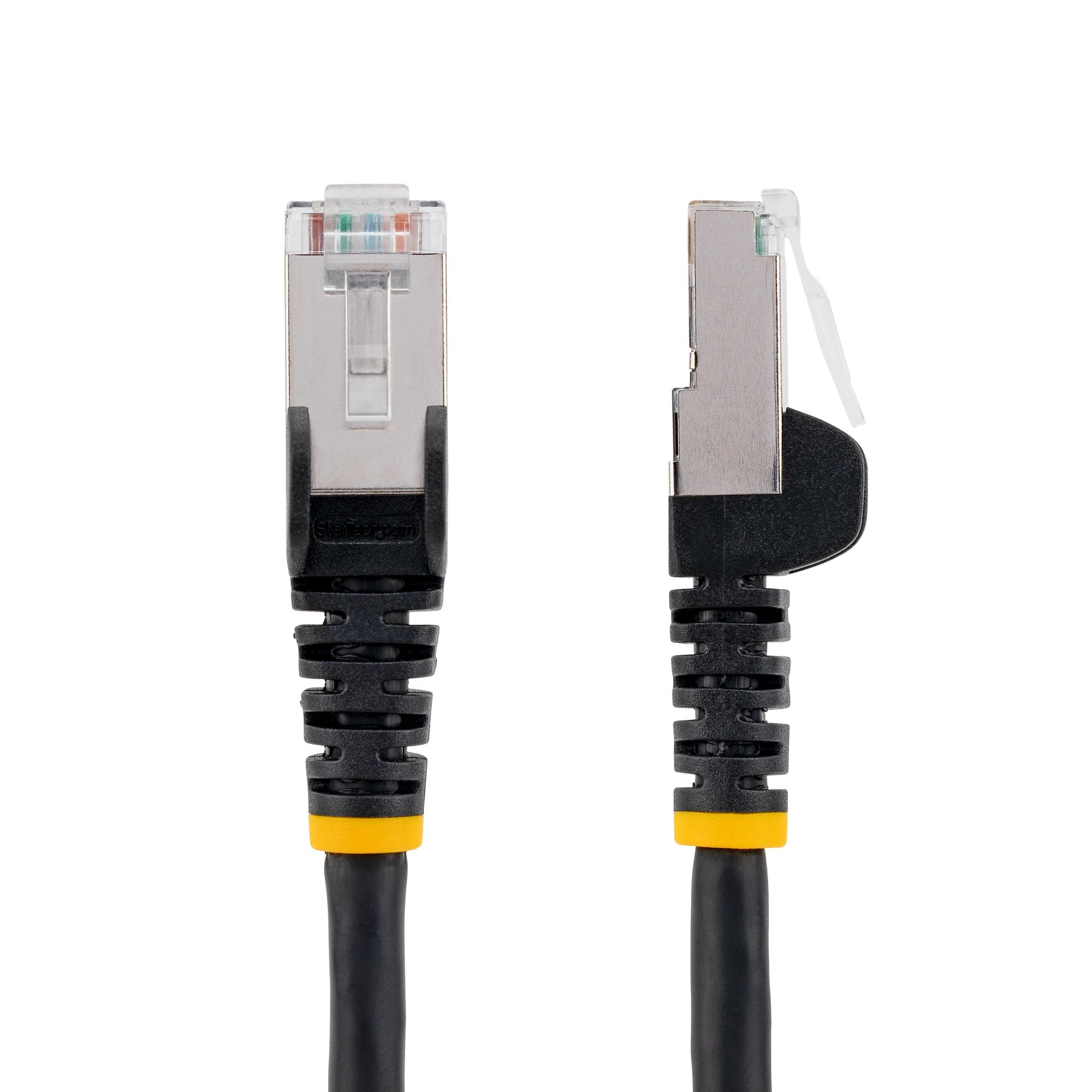 StarTech.com 1m CAT6a Ethernet Cable - Black - Low Smoke Zero Halogen (LSZH) - 10GbE 500MHz 100W PoE++ Snagless RJ-45 w/Strain Reliefs S/FTP Network Patch Cord