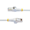 StarTech.com 1m CAT6a Ethernet Cable - White - Low Smoke Zero Halogen (LSZH) - 10GbE 500MHz 100W PoE++ Snagless RJ-45 w/Strain Reliefs S/FTP Network Patch Cord