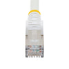 StarTech.com 1m CAT6a Ethernet Cable - White - Low Smoke Zero Halogen (LSZH) - 10GbE 500MHz 100W PoE++ Snagless RJ-45 w/Strain Reliefs S/FTP Network Patch Cord