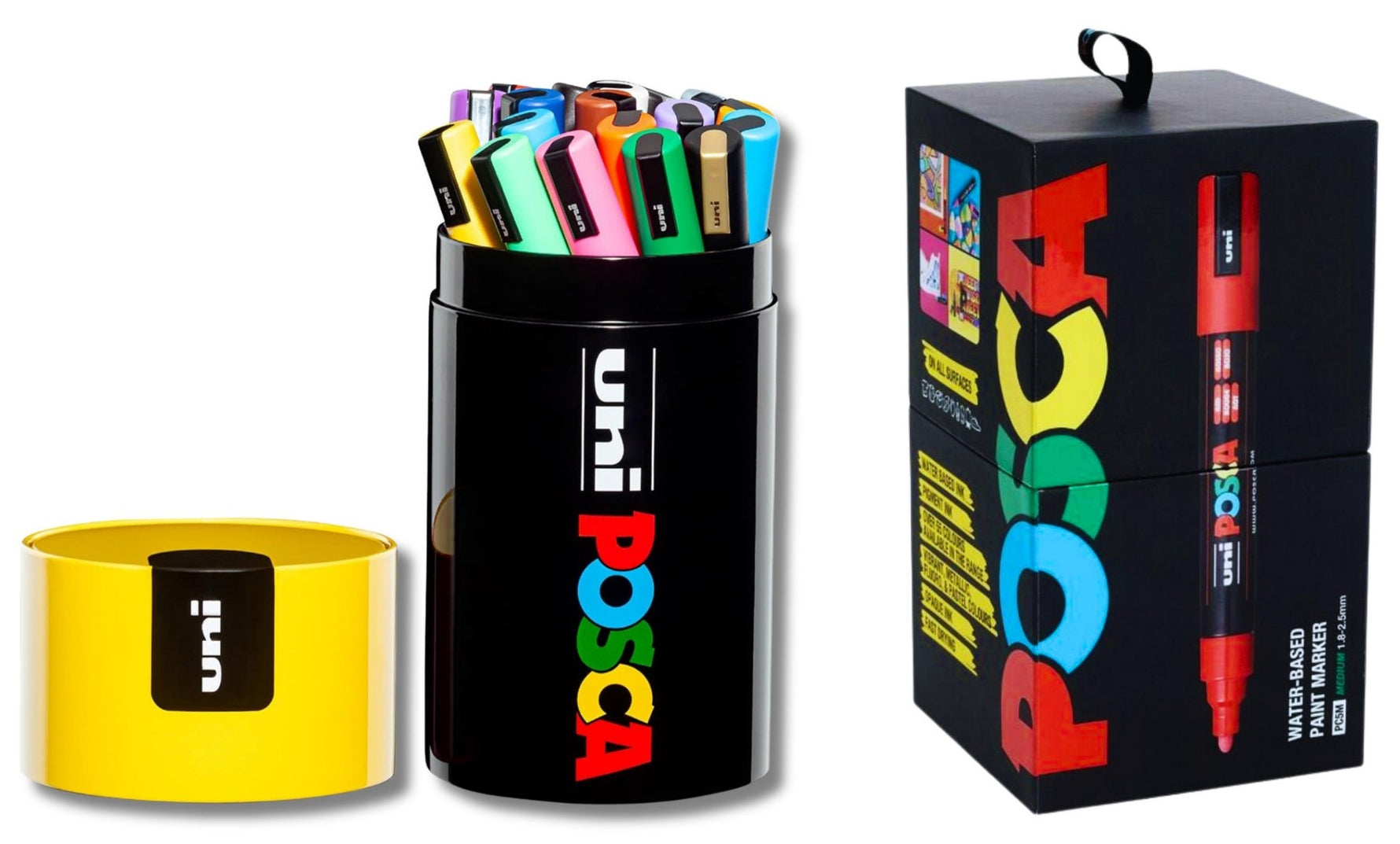 POSCA Uni Marker PC5M Bullet Assorted Colours Tin 20 (Each)