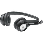 Logitech H390 Wired Over-the-head Stereo Headset - Black/Silver - Bottom view