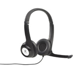 Logitech H390 Wired Over-the-head Stereo Headset - Black/Silver - Right view
