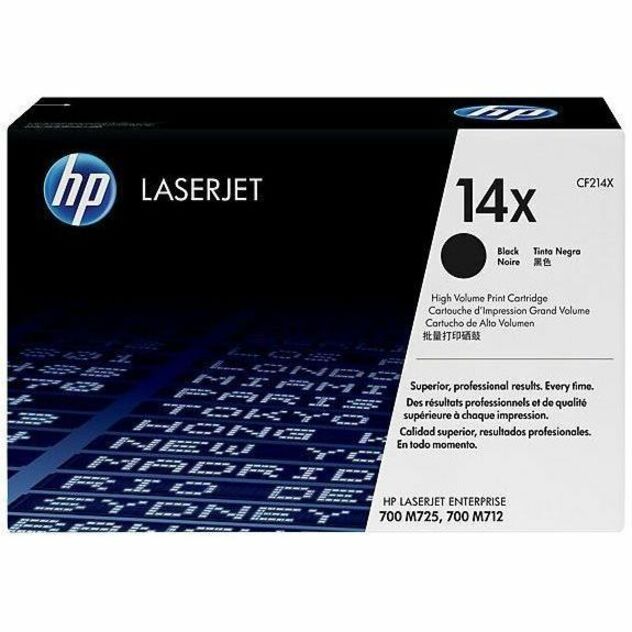 HP 14X (CF214X) Original High Yield Laser Toner Cartridge - Single Pack - Black - 1 Each