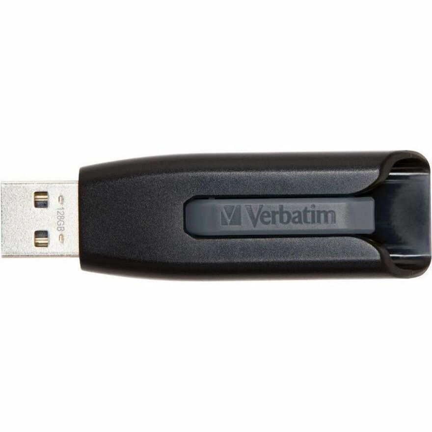 Verbatim Store 'n' Go V3 128 GB USB 3.2 (Gen 1) Type A Flash Drive - Grey - Top view