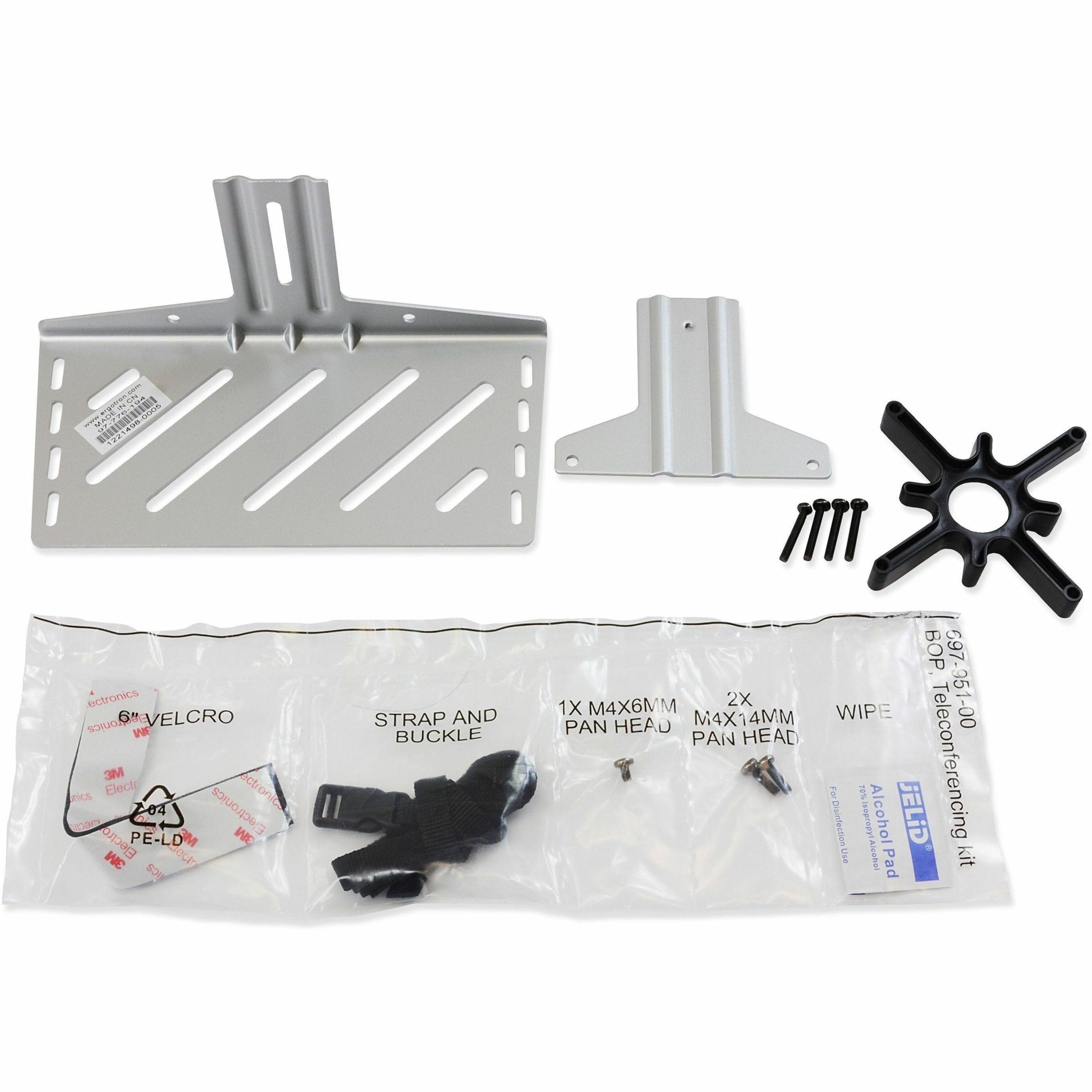 Ergotron StyleView Mounting Shelf for Camera, Video Conferencing System - Silver