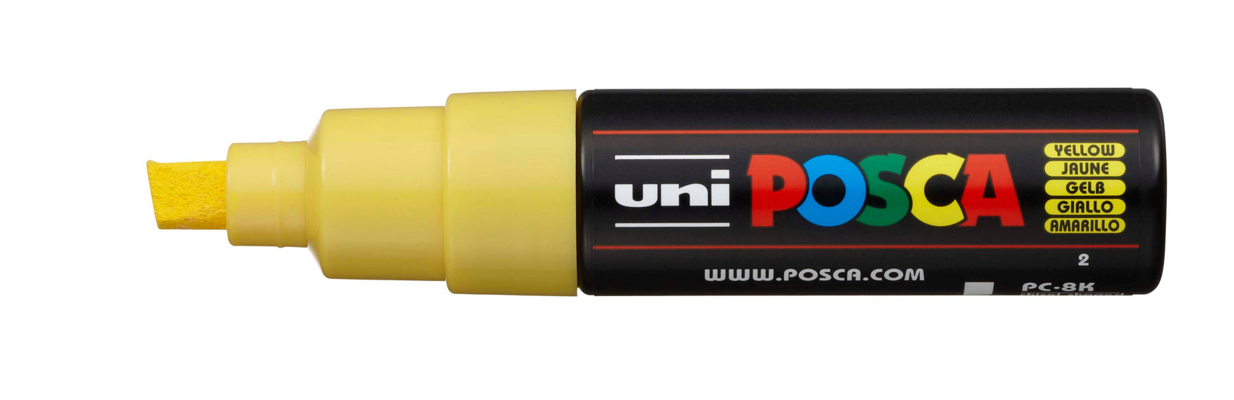 POSCA Uni Marker PC8K Chisel Tip Yellow (Each)