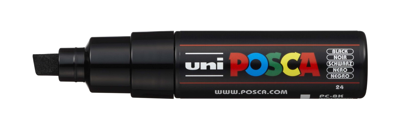 POSCA Uni Marker PC8K Chisel Tip Black (Each)
