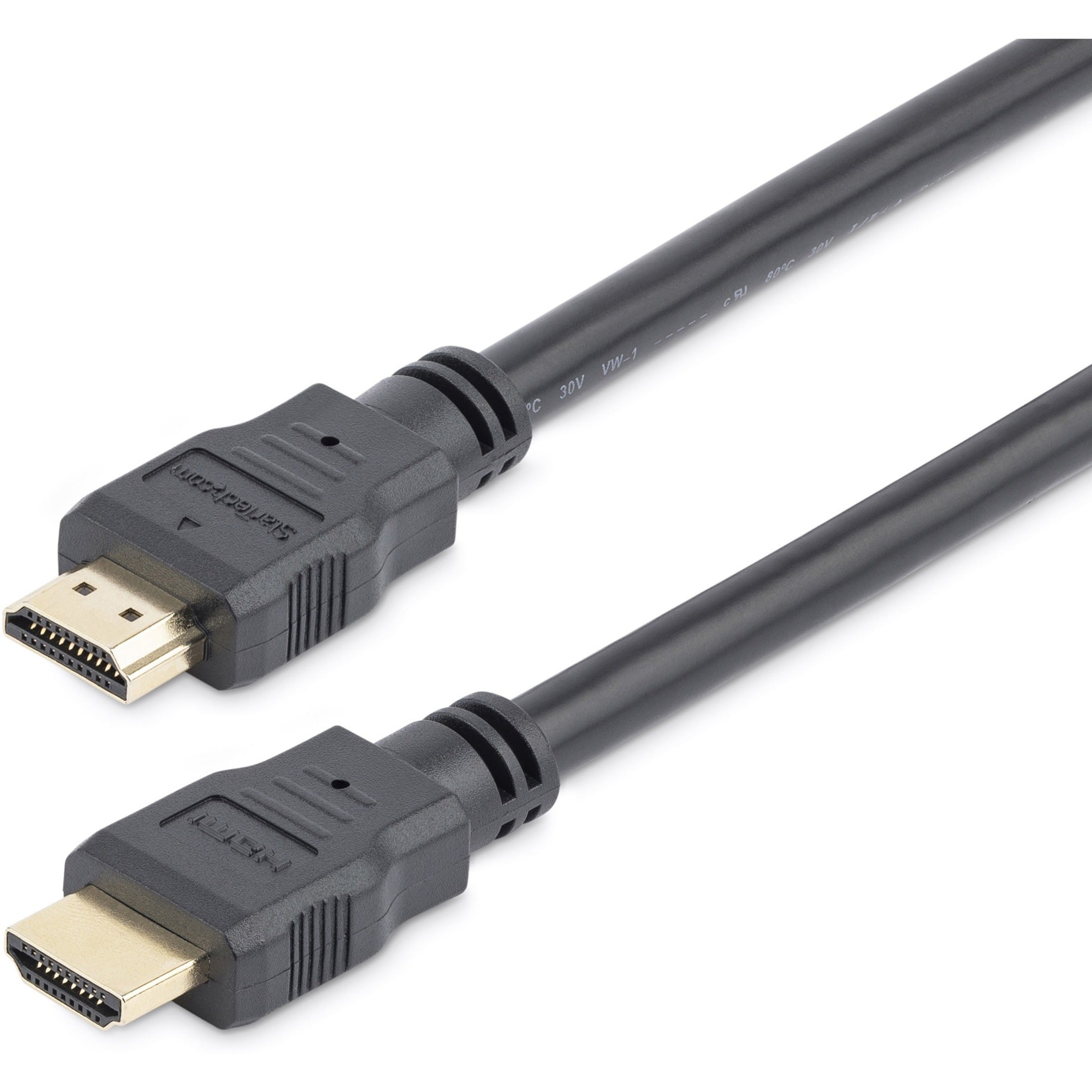 StarTech.com 6ft/2m HDMI Cable, 4K High Speed HDMI Cable with Ethernet, Ultra HD 4K 30Hz Video, HDMI 1.4 Cable, HDMI Monitor Cord, Black