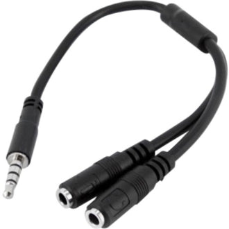StarTech.com Headset adapter for headsets with separate headphone / microphone plugs - 3.5mm 4 position to 3 position and 2 position 3.5mm M/F - Top view
