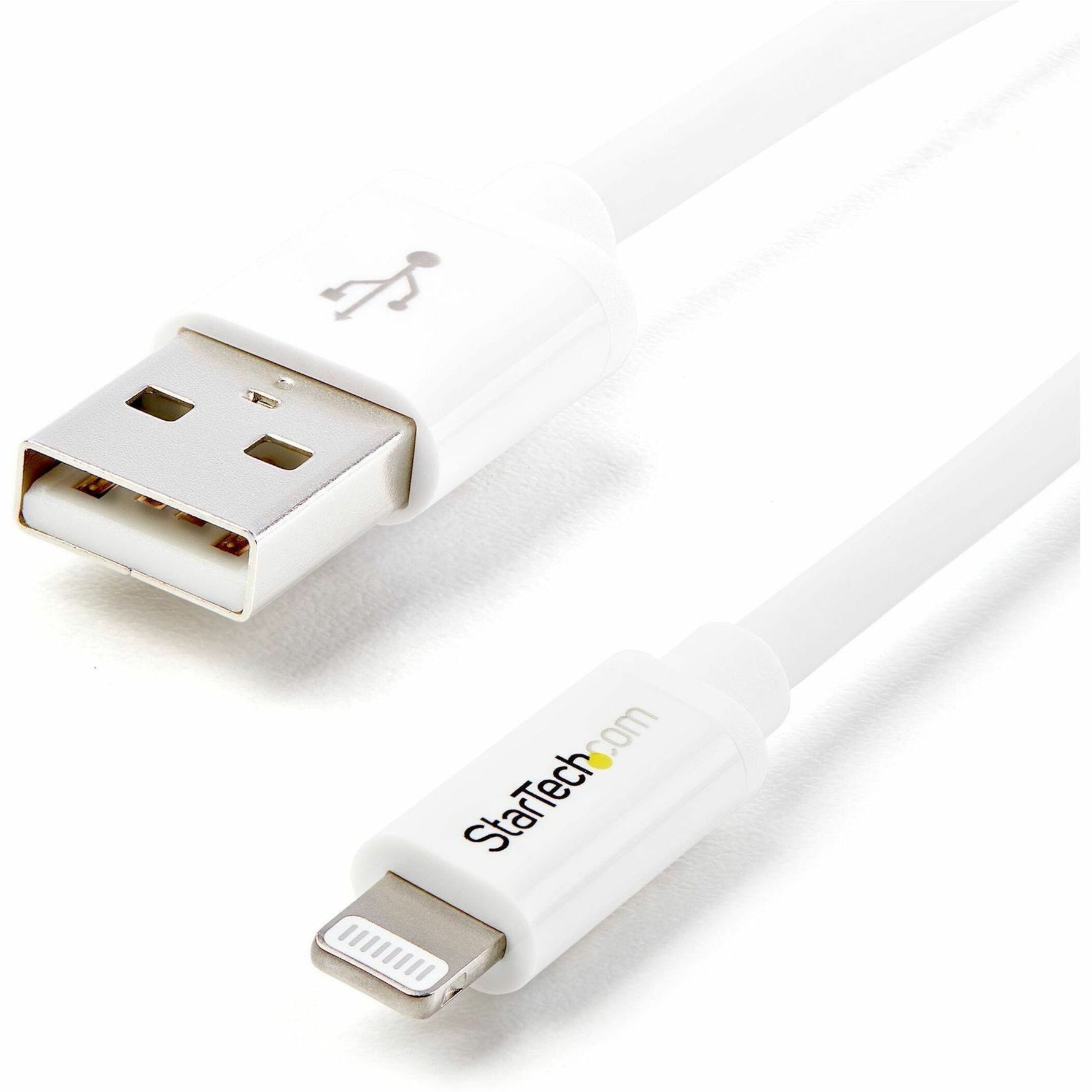 StarTech.com 2m (6ft) Long White AppleÂ&reg; 8-pin Lightning Connector to USB Cable for iPhone / iPod / iPad