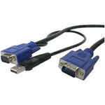 StarTech.com StarTech.com 2-in-1 - Video / USB cable - 4 pin USB Type A, HD-15 (M) - HD-15 (M) - 3.05 m - Left view