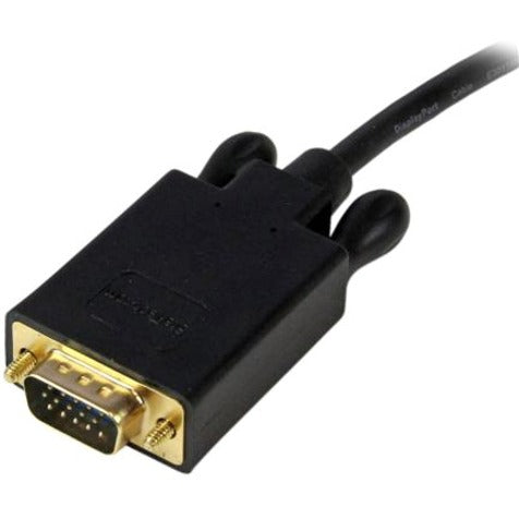 StarTech.com 3ft (1m) DisplayPort to VGA Cable, Active DisplayPort to VGA Adapter Cable, 1080p Video, DP to VGA Monitor Converter Cable - Left view