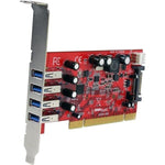 StarTech.com USB Adapter - PCI - Plug-in Card - Red - TAA Compliant - Top view