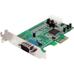 StarTech.com 1-port PCI Express RS232 Serial Adapter Card - PCIe Serial DB9 Controller Card 16550 UART - Low Profile - Windows/Linux - Left view