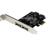 StarTech.com 2 Port PCI Express SATA 6 Gbps eSATA Controller Card - Dual Port PCIe SATA III Card - 2 Int/2 Ext - Left view