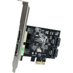 StarTech.com 2 Port PCI Express SATA 6 Gbps eSATA Controller Card - Dual Port PCIe SATA III Card - 2 Int/2 Ext - Top view