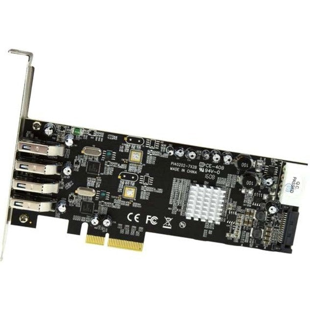 StarTech.com USB Adapter - PCI Express x4 - Plug-in Card - Top view