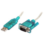 StarTech.com 3ft (91cm) 1-Port USB to RS232 DB9 Serial Adapter Cable, USB to Serial Adapter Cable - M/M - Left view