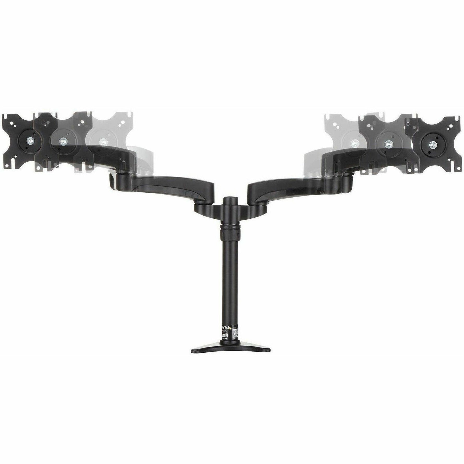StarTech.com Desk Mount Dual Monitor Arm, Dual Articulating Monitor Arm, Height Adjustable, For VESA Monitors up to 24' (29.9lb/13.6kg) - Alternate view 6