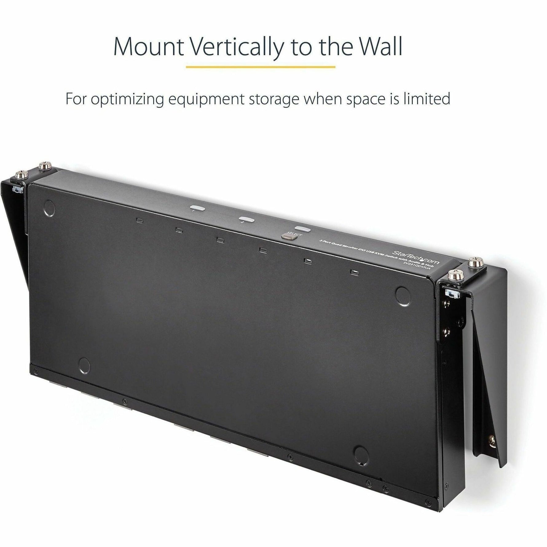 StarTech.com 1U 19in Steel Vertical Wall Mount Equipment Rack Bracket - Alternate view 10