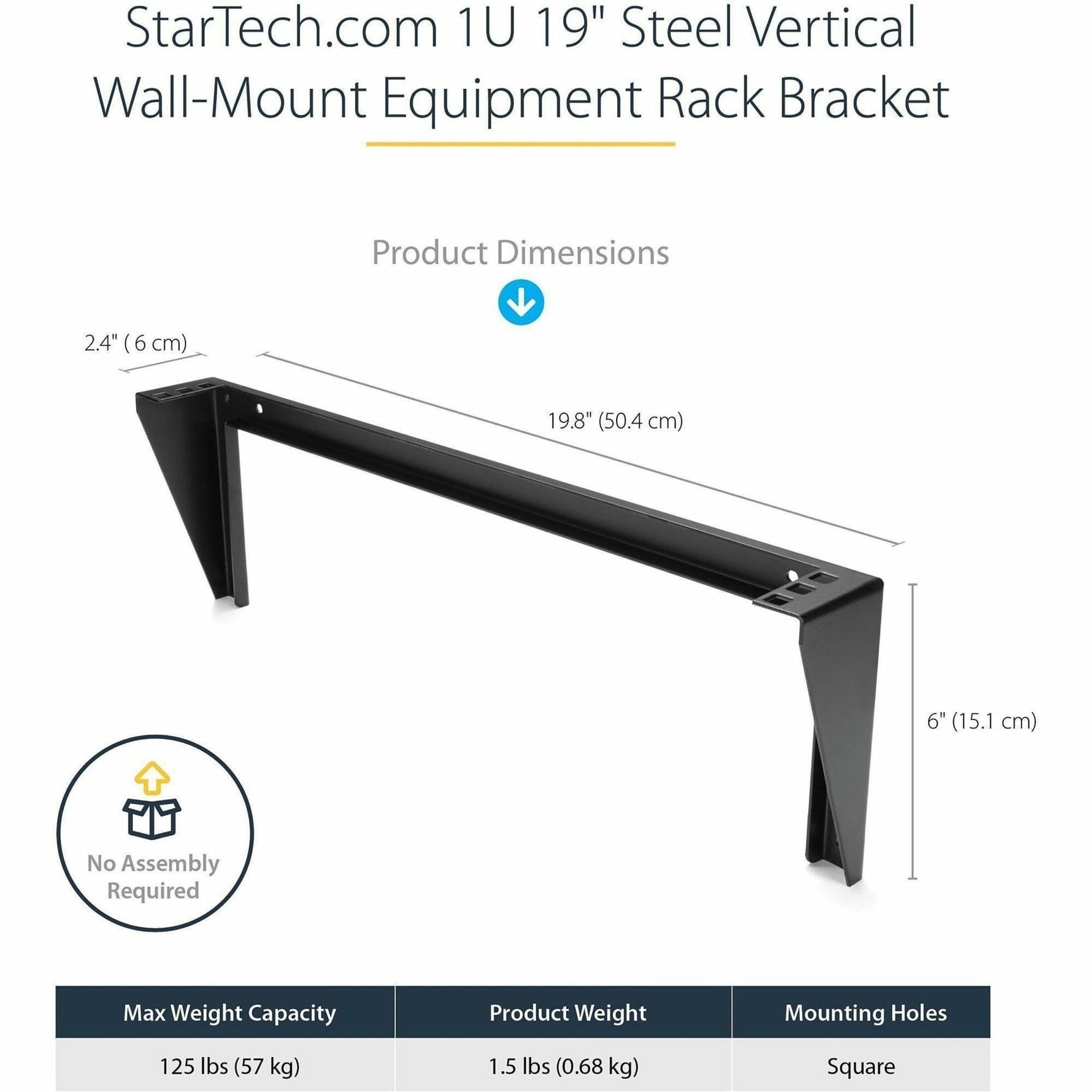 StarTech.com 1U 19in Steel Vertical Wall Mount Equipment Rack Bracket - Alternate view 9