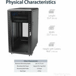 StarTech.com 4-Post 22U Server Rack Cabinet, 19' Data Rack Cabinet for Computer / IT Equipment, Home Network Rack, Half Height Server Rack - Alternate view 10