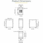 StarTech.com 4-Post 22U Server Rack Cabinet, 19' Data Rack Cabinet for Computer / IT Equipment, Home Network Rack, Half Height Server Rack - Alternate view 15