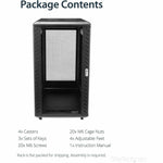 StarTech.com 4-Post 22U Server Rack Cabinet, 19' Data Rack Cabinet for Computer / IT Equipment, Home Network Rack, Half Height Server Rack - Alternate view 11