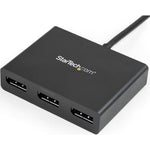 StarTech.com Mini DisplayPort to DisplayPort Multi Monitor Splitter - 3-Port MST Hub - mDP 1.2 to 3x DP MST Hub - Left view