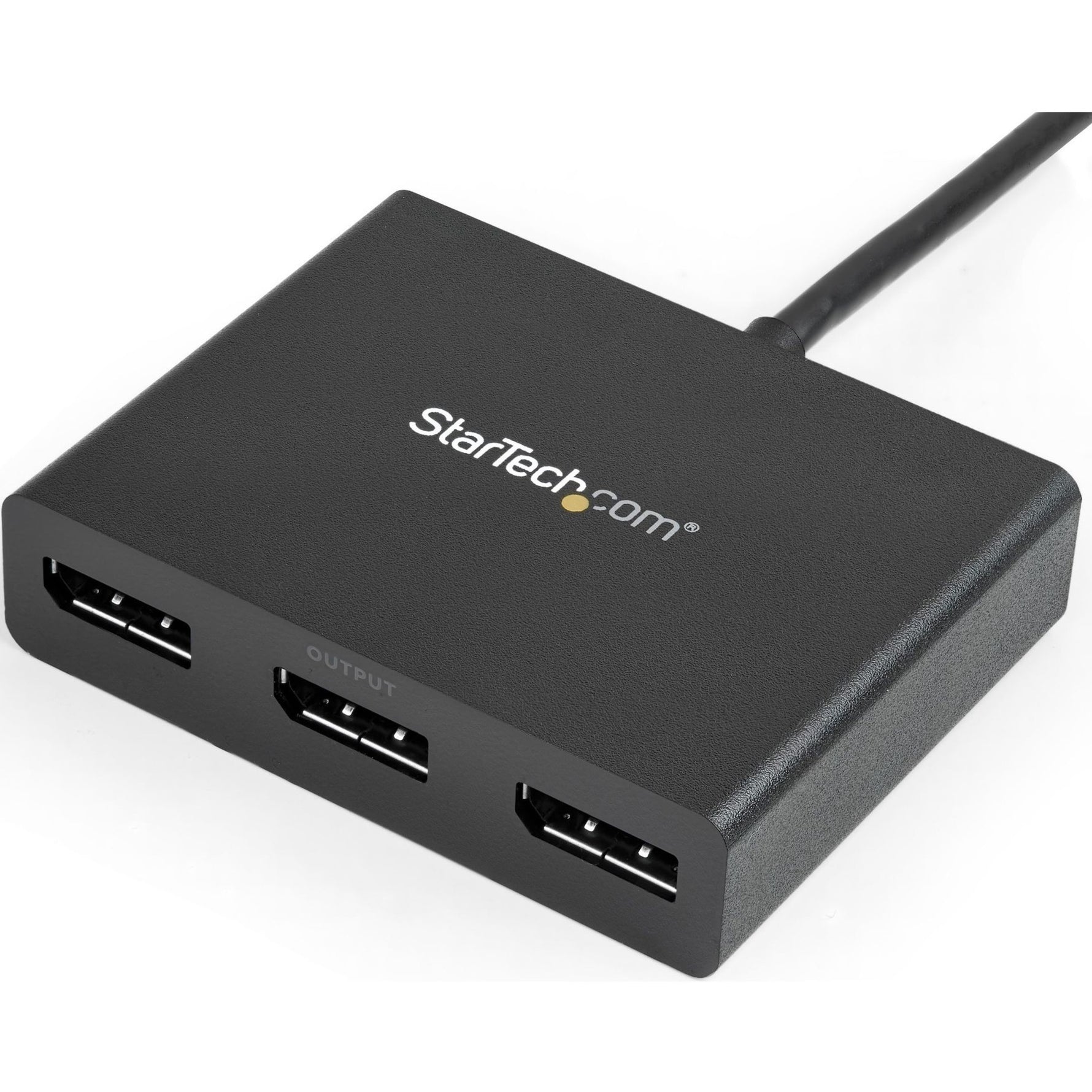 StarTech.com Mini DisplayPort to DisplayPort Multi Monitor Splitter - 3-Port MST Hub - mDP 1.2 to 3x DP MST Hub - Left view