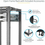 StarTech.com 4-Post 25U Mobile Open Frame Server Rack, 19in Network Rack with Casters, Rolling Rack for Computer/AV/Data/IT Equipment - Alternate view 11