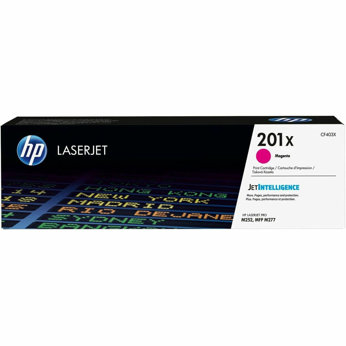 HP 201X (CF403X) Original High Yield Laser Toner Cartridge - Single Pack - Magenta - 1 Each - Out of Package
