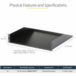 StarTech.com 2U Server Rack Cabinet Shelf - Fixed 18' Deep Cantilever Rackmount Tray for 19' Data/AV/Network Enclosure - Weight Cap. 125lbs/56kg - Alternate view 8