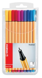 Stabilo Pen Fibre Tip Point 88 0.4mm Assorted PK20 (Each)