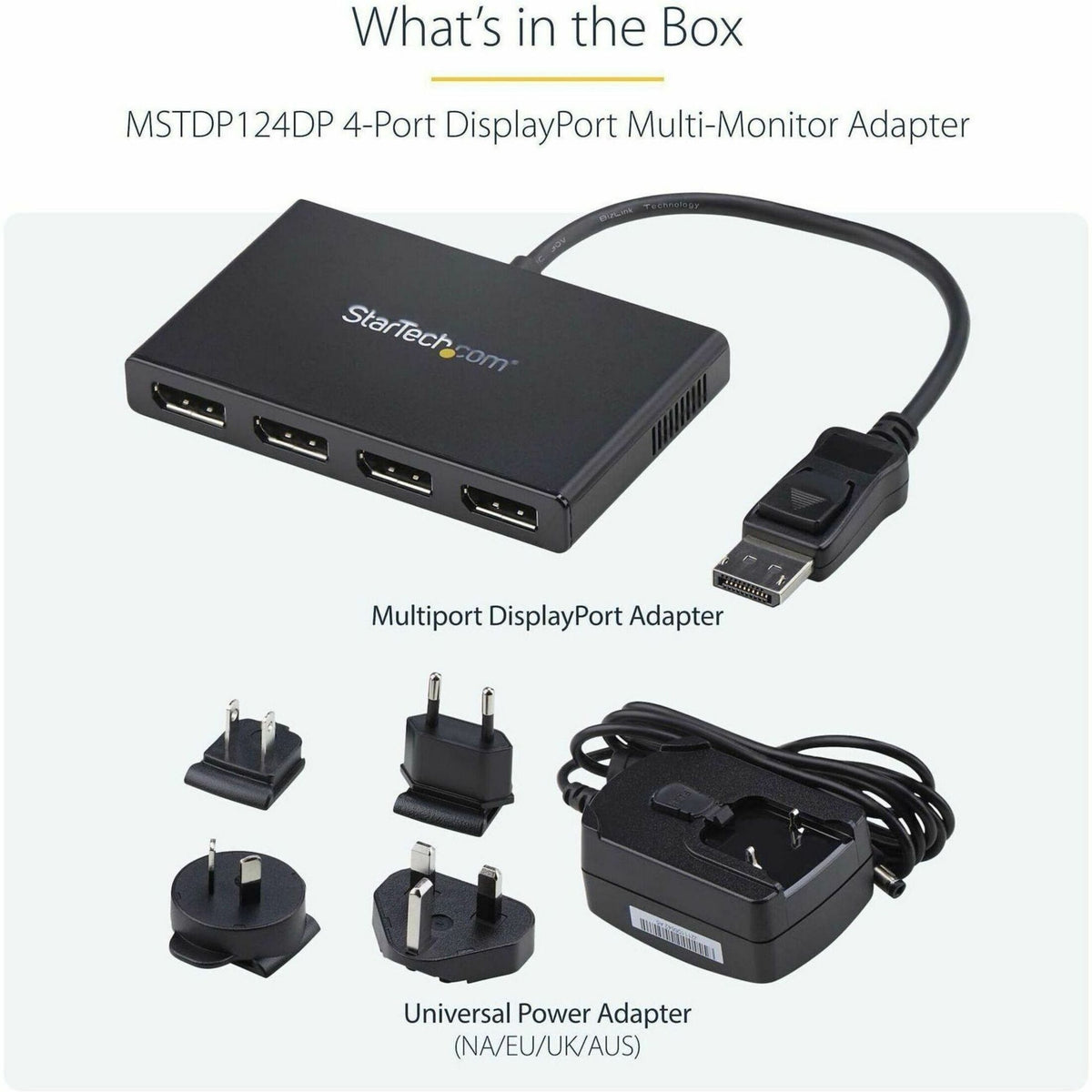 StarTech.com 4-Port DisplayPort 1.2 Splitter, DisplayPort to 4x DP Multi-Monitor Adapter, Quad 1080p 60Hz Computer MST Hub, Windows Only~4-Port Multi Monitor Adapter, DisplayPort 1.2 MST Hub, 4x 1080p - Alternate view 6