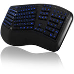 Adesso Tru-Form AKB-150EB Keyboard - Full-size - Cable Connectivity - USB Interface - RGB LED - English (US) - Black - Left view
