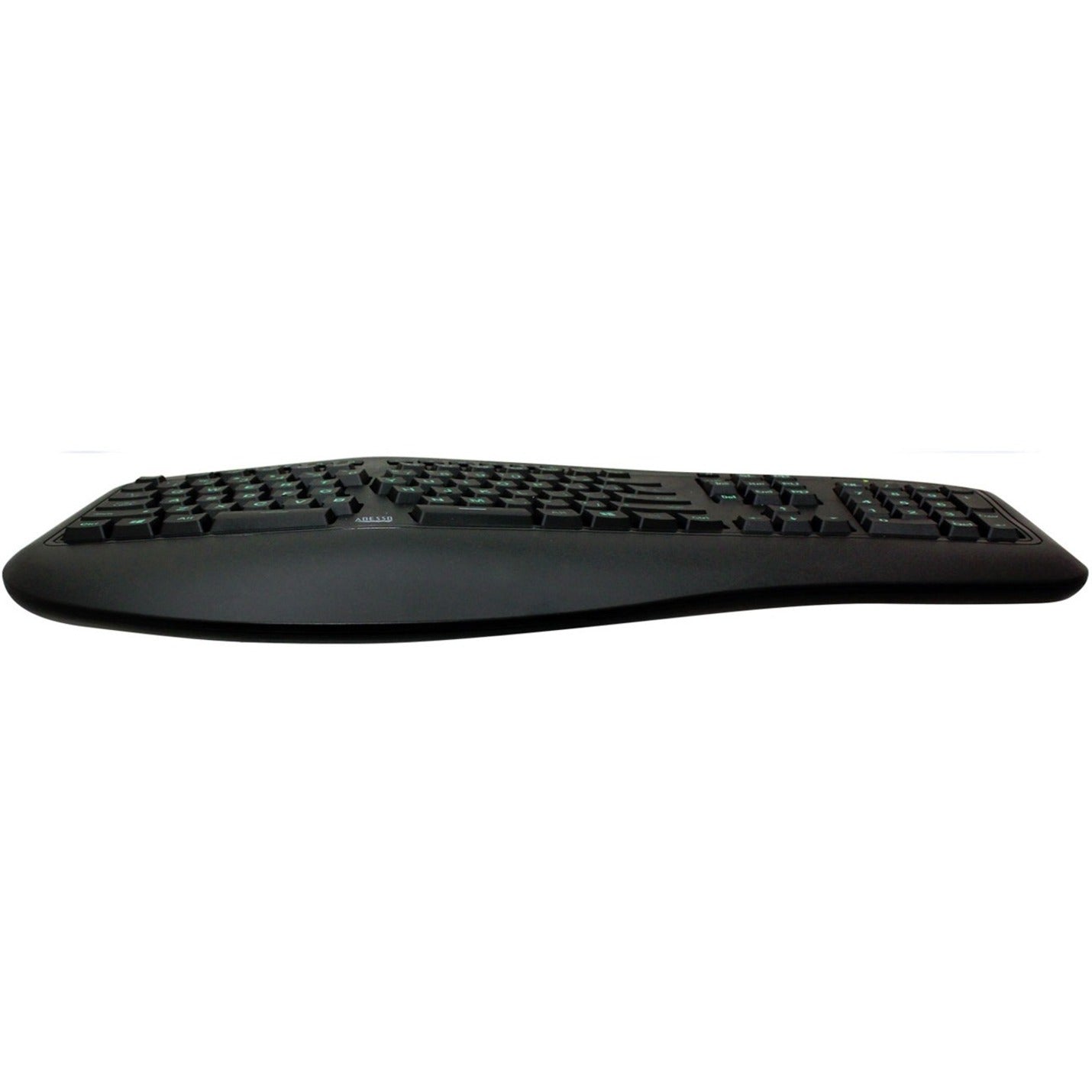 Adesso Tru-Form AKB-150EB Keyboard - Full-size - Cable Connectivity - USB Interface - RGB LED - English (US) - Black - Bottom view