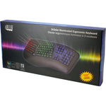 Adesso Tru-Form AKB-150EB Keyboard - Full-size - Cable Connectivity - USB Interface - RGB LED - English (US) - Black - Alternate view 9