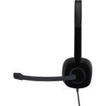 Logitech H151 Wired Over-the-head Stereo Headset - Black - Left view