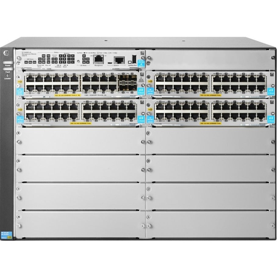 HPE 5400R zl2 5412R 92GT PoE+/4SFP+ 92 Ports Manageable Layer 3 Switch - Gigabit Ethernet, 10 Gigabit Ethernet - 10/100Base-TX, 10/100/1000Base-T, 10GBase-X