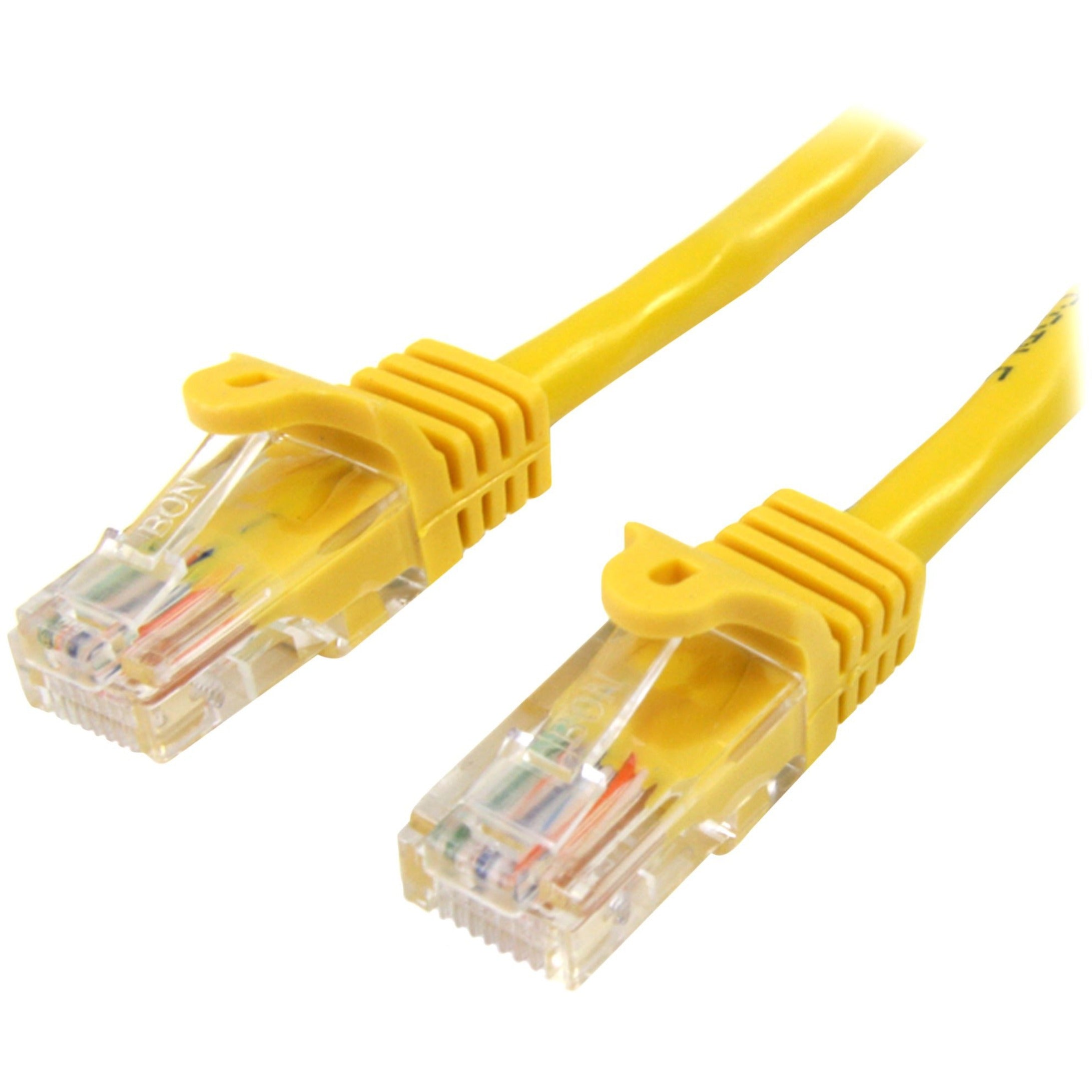 StarTech.com 1 m Yellow Cat5e Snagless RJ45 UTP Patch Cable - 1m Patch Cord